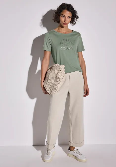 T-Shirt mit Wording dune green