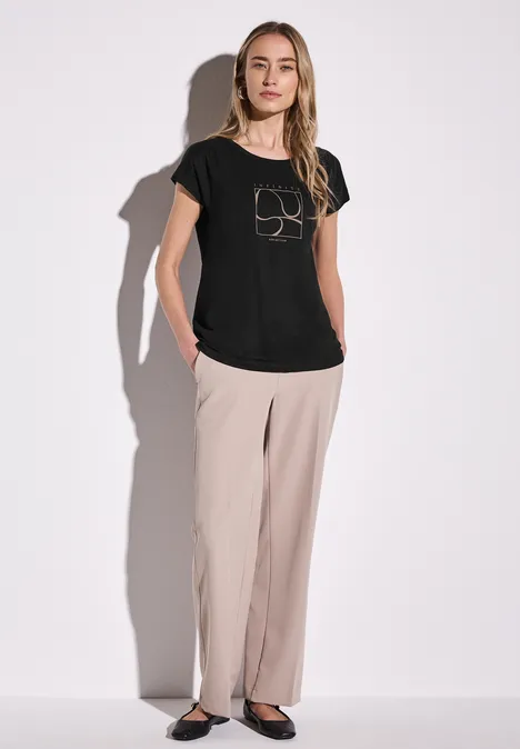 Shirt mit Print Black