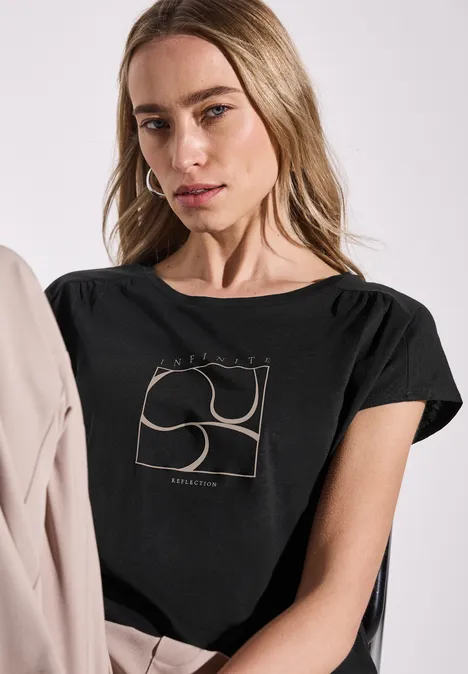 Shirt mit Print Black