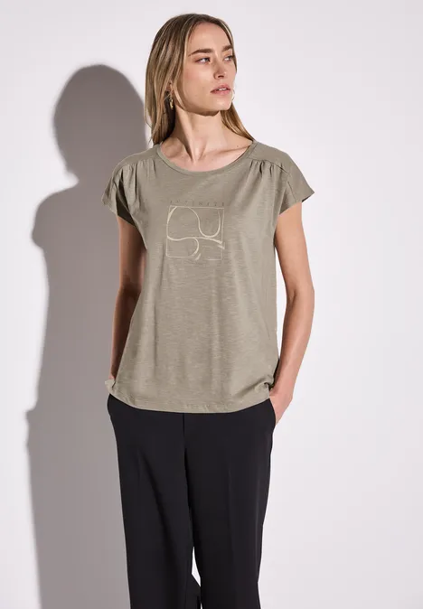 Shirt mit Print vintage stone