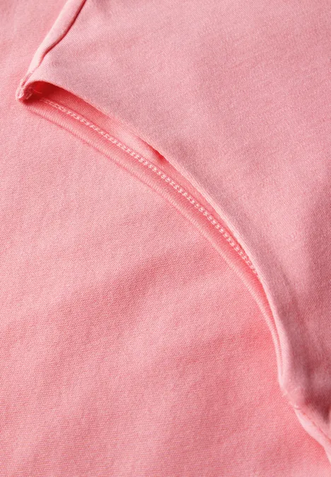 T-shirt à encolure diamant blush peach