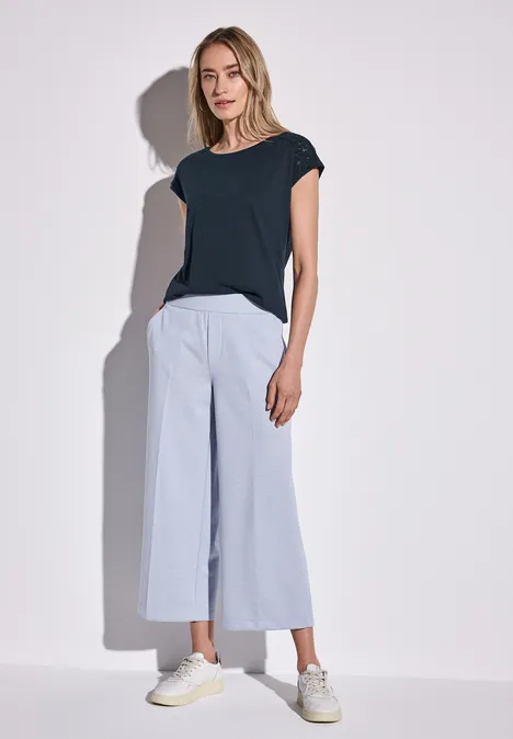 Shirt mit Spitzendetail deep blue