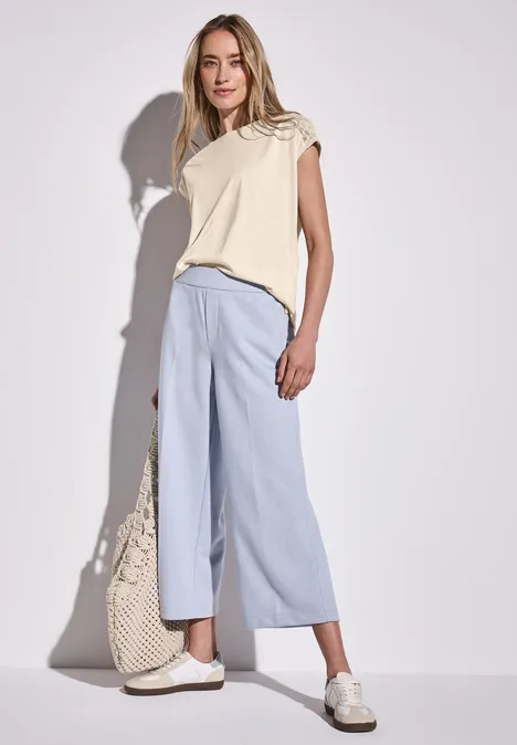 Shirt mit Spitzendetail moonstone sand