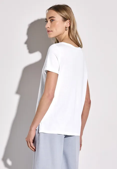 Shirt mit Frontprint White