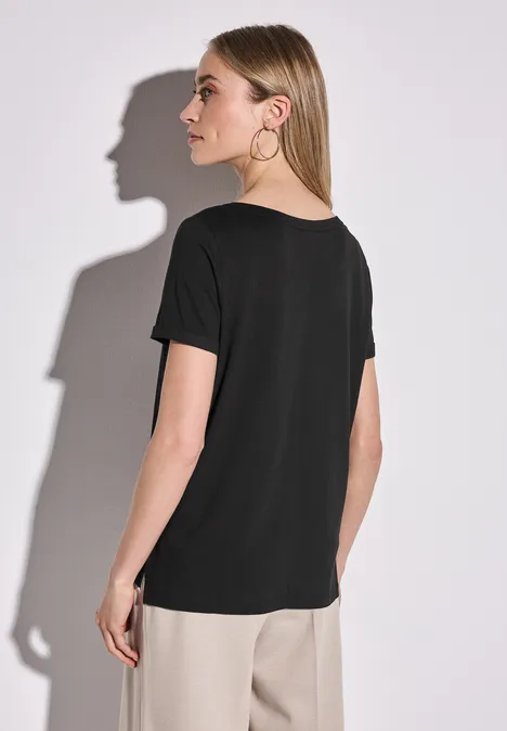 T-shirt avec imprimé sur le devant Black