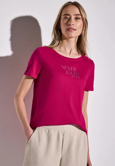Shirt mit Frontprint juicy berry
