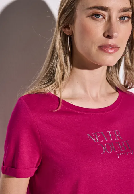 Shirt mit Frontprint juicy berry