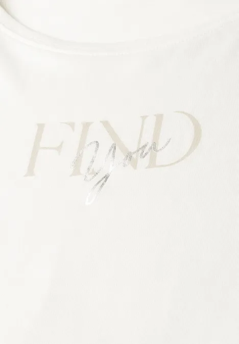 T-Shirt mit Wording Artwork off white