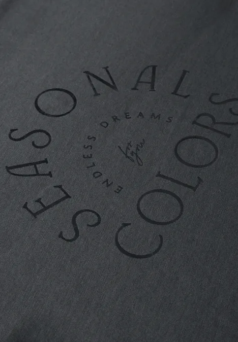 Basic Shirt mit Wording obscure grey