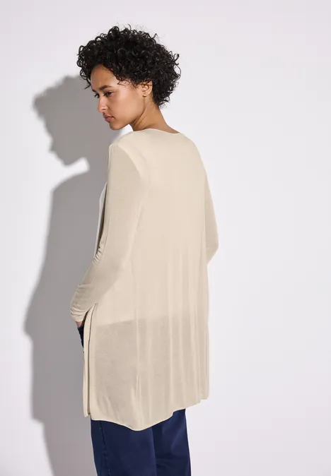 Offene Jacke moonstone sand