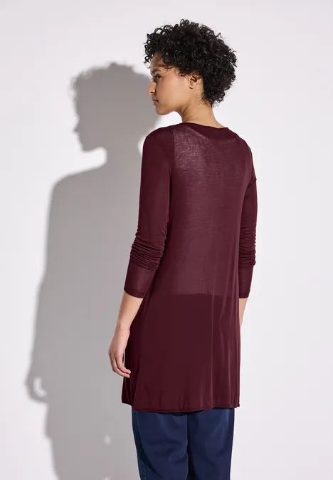 Offene Jacke dark cherry red