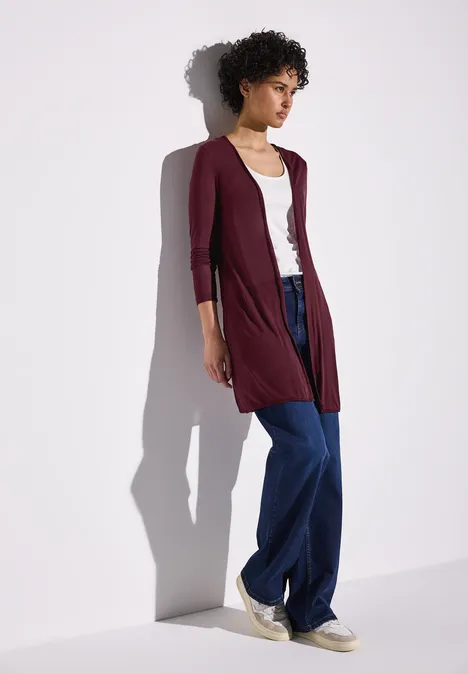 Offene Jacke dark cherry red