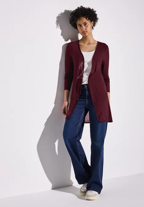 Offene Jacke dark cherry red