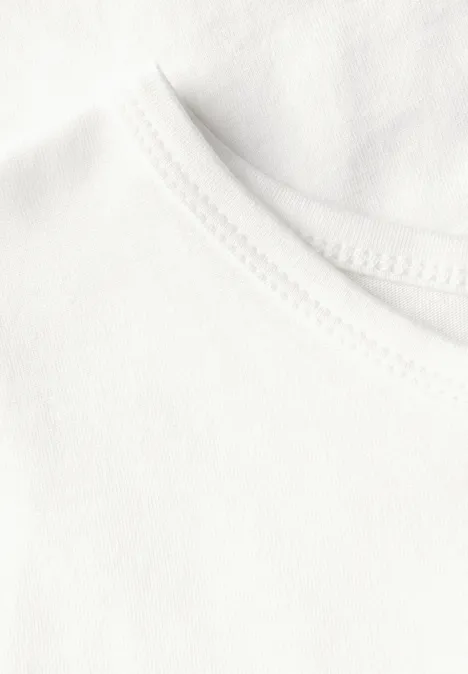 T-Shirt mit Folienprint off white