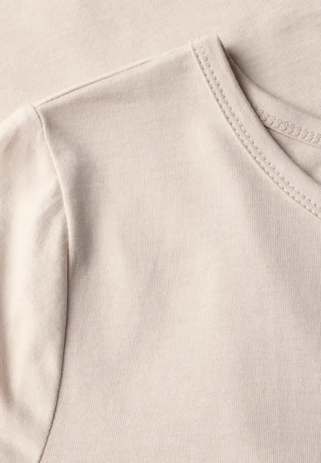 T-Shirt mit Folienprint moonstone sand