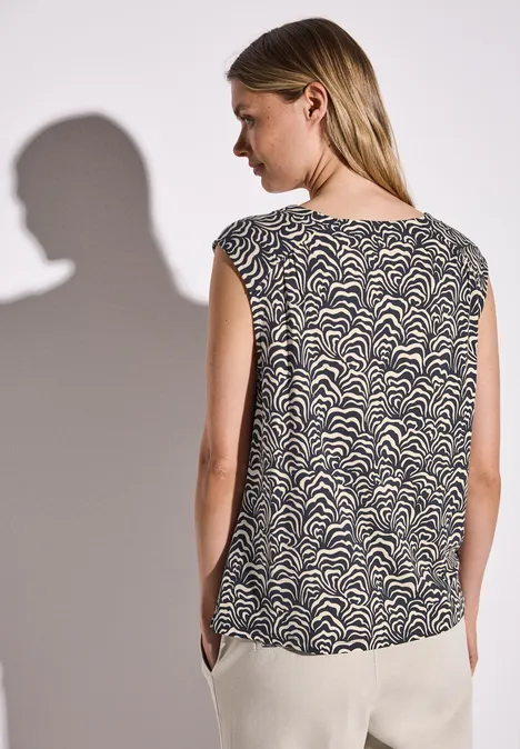Débardeur en jersey à motifs deep blue