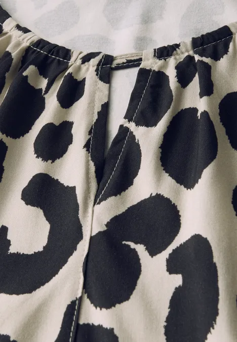 Print-Shirt mit Cut-Out coastal beige