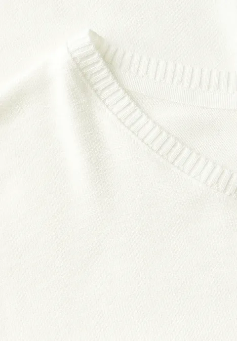 Strick-Look Shirt off white