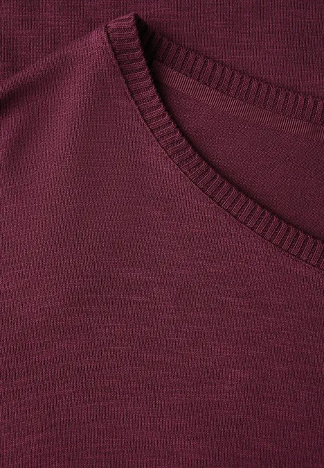 Strick-Look Shirt dark cherry red