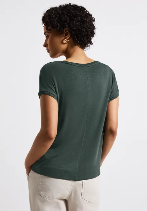Strick-Look Shirt mid green