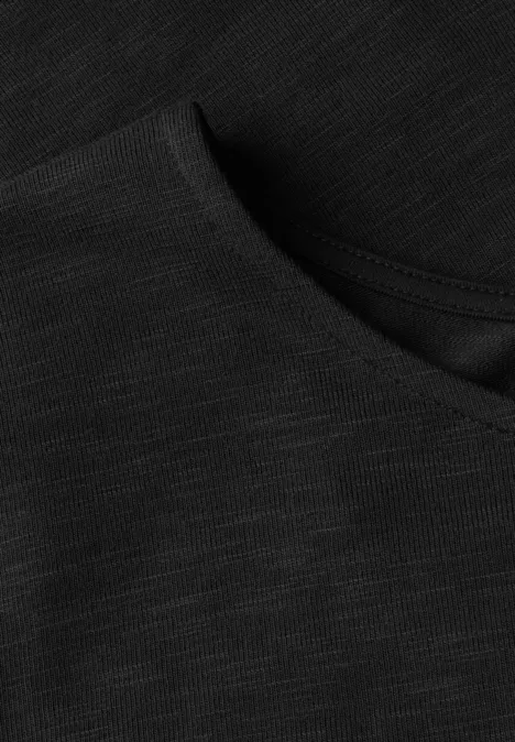 Shirt mit Knotendetail Black
