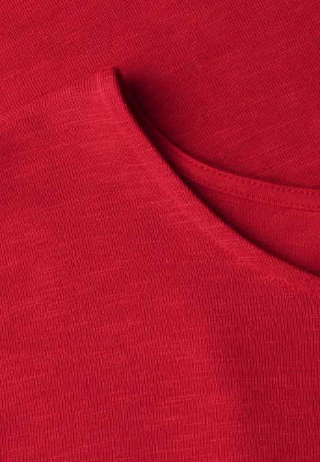 Shirt mit Knotendetail glory red