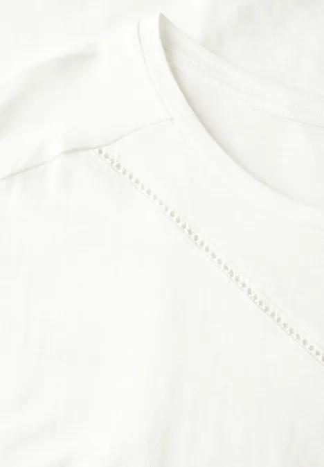 Shirt mit Dekotape off white