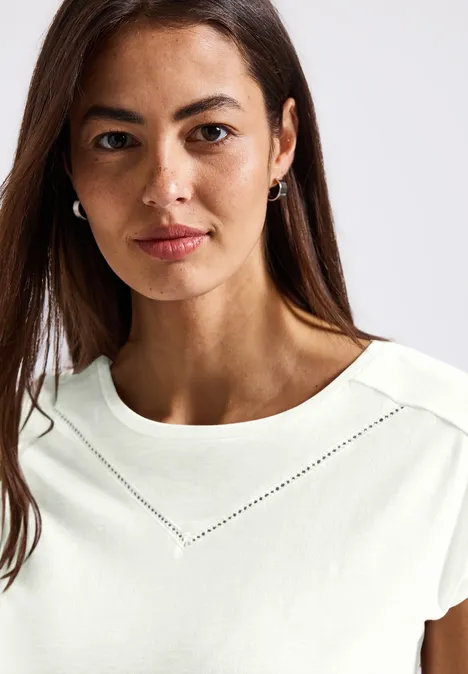 Shirt mit Dekotape off white