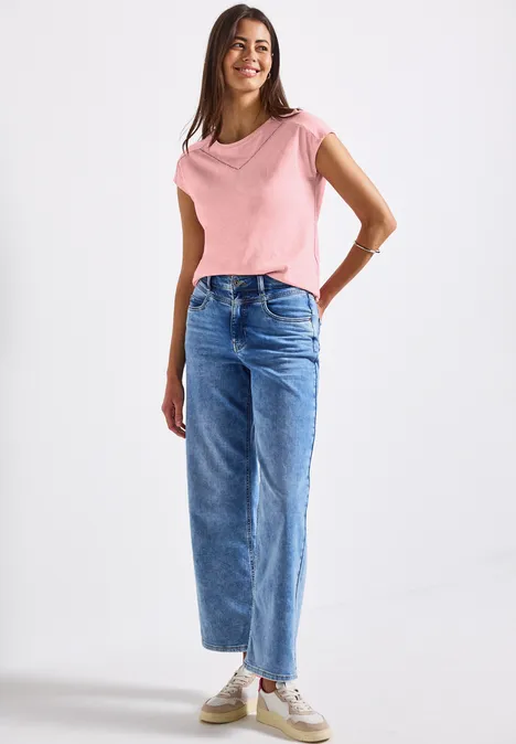 Shirt mit Dekotape blush peach
