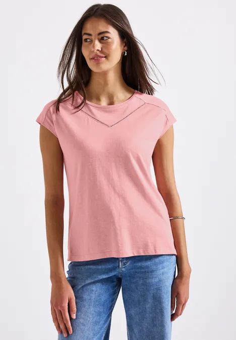 Shirt mit Dekotape blush peach
