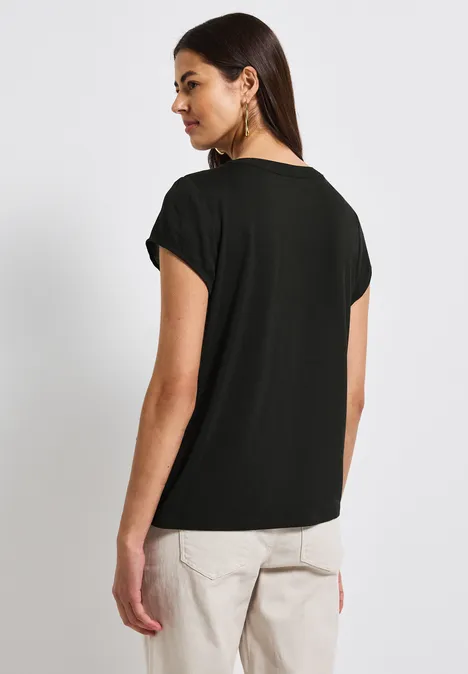Shirt im Tunika-Look Black