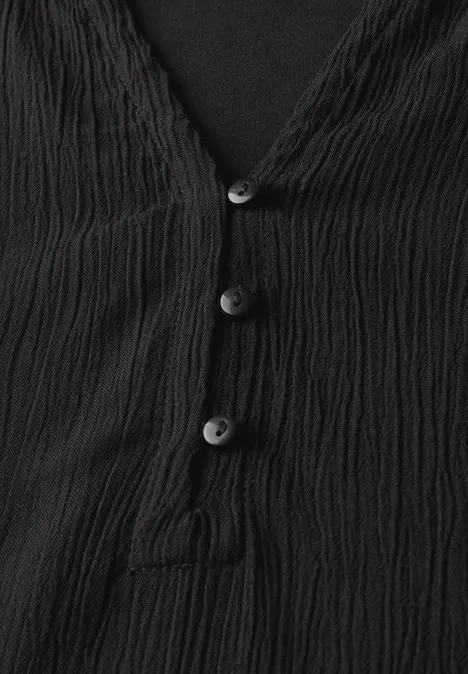 Shirt im Tunika-Look Black