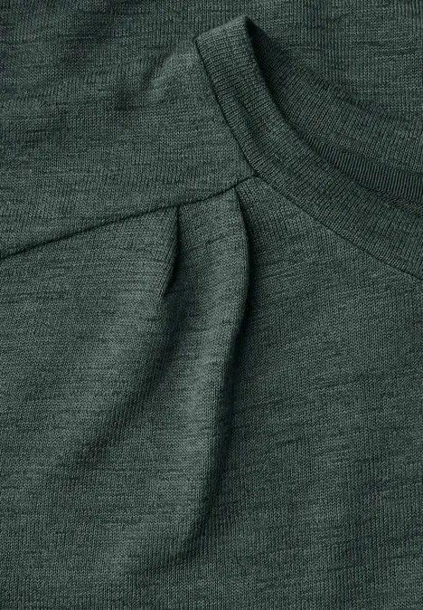Leinen-Look Shirt mid green