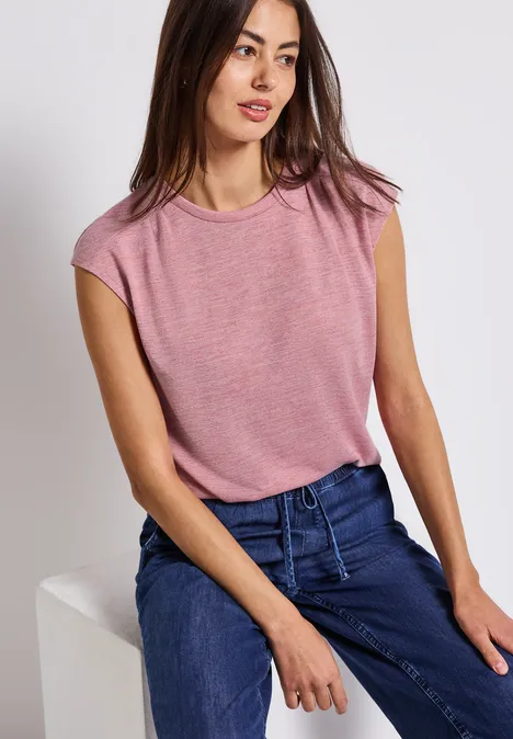 Chemise en lin blush peach
