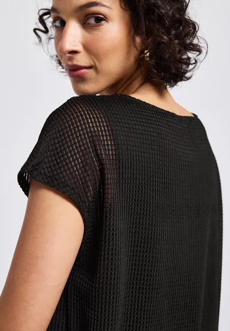 2-in-1 Mesh T-Shirt Black