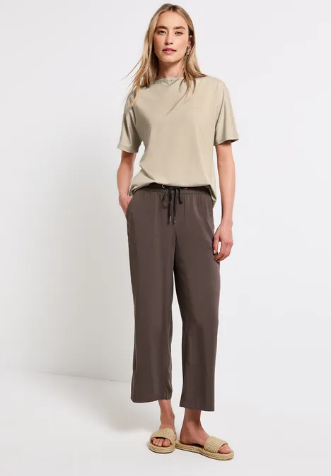 T-Shirt mit Nieten coastal beige