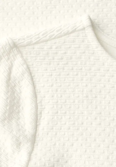 Weiches Strukturshirt off white