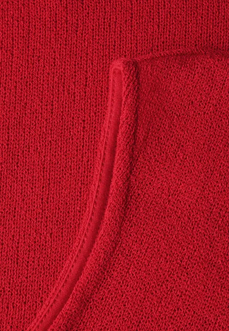Top im Strick-Look glory red