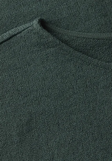Top im Strick-Look mid green