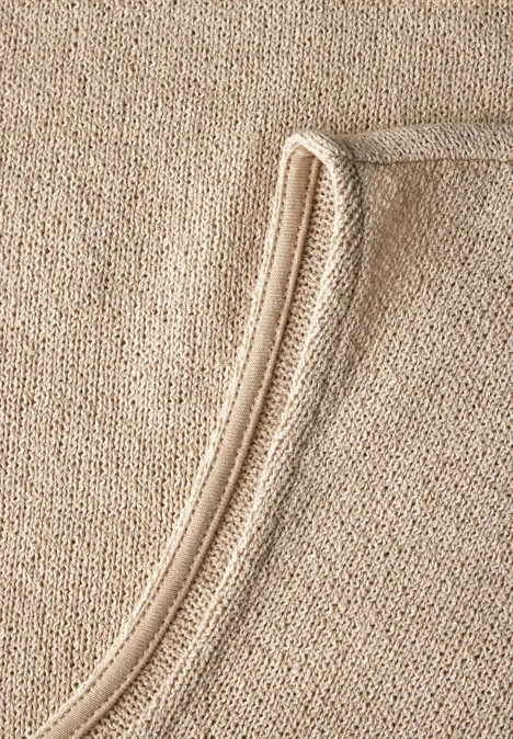 Top im Strick-Look coastal beige