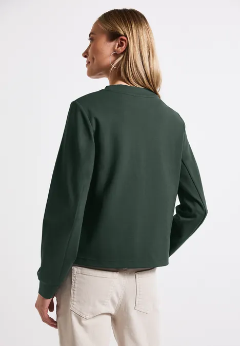 Kurze Jacke mit Taschen mid green