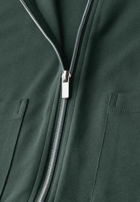 Kurze Jacke mit Taschen mid green