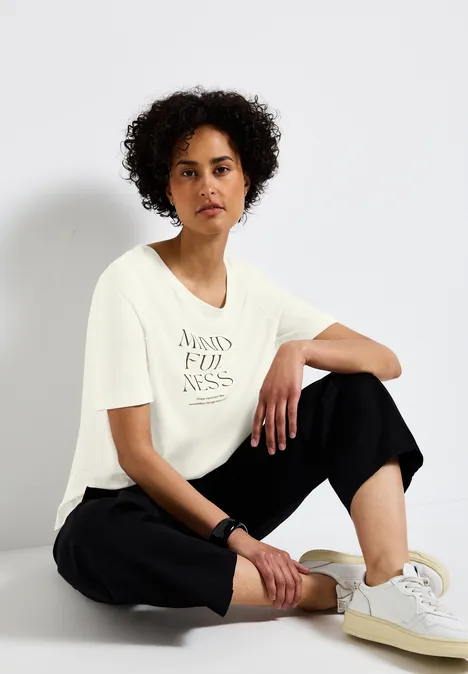 Softes Shirt mit Wording off white