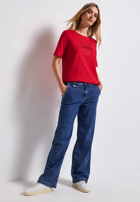 Softes Shirt mit Wording glory red