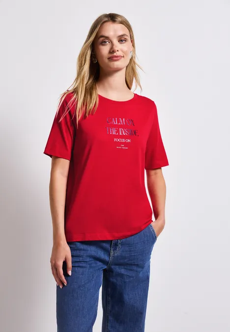 Softes Shirt mit Wording glory red