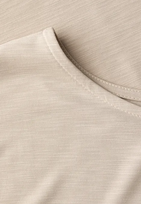 T-shirt en soie avec des mots coastal beige