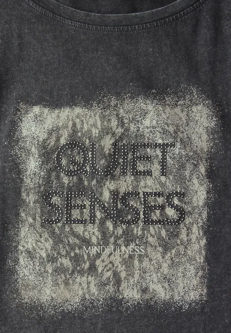 Washed-Look Artwork Shirt washed out grey