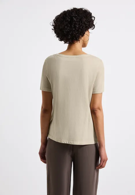 Washed-Look T-Shirt coastal beige