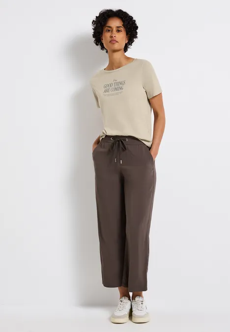 Washed-Look T-Shirt coastal beige