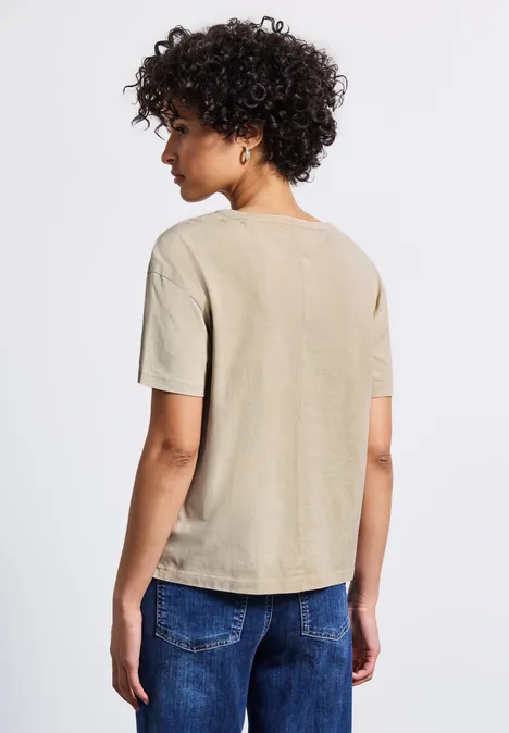 T-Shirt mit Dekosteinen coastal beige